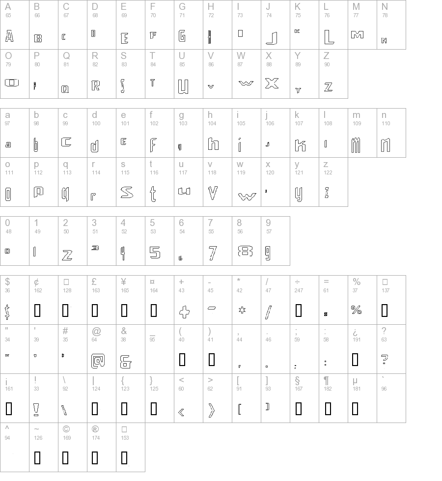 Venereal Strobe Effect Stroked Regular truetype font